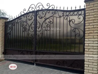 Ворота металлические кованые \"МПА\" со встроенной калиткой - купить в  Самаре, Тольятти от производителя