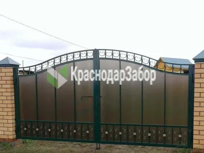 Откатные ворота из поликарбоната - цена с установкой под ключ в  Екатеринбурге