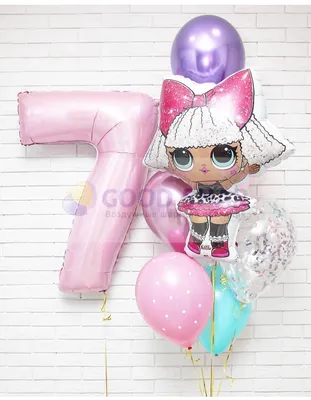 Композиция из воздушных шаров с куклой LOL и звездами купить в Москве -  заказать с доставкой - артикул: №1521