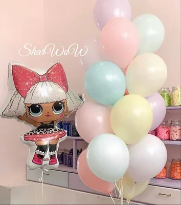 Букет воздушных шаров с гелием Кукла ЛОЛ Королева пчел купить в Москве с  доставкой | Малина Пати