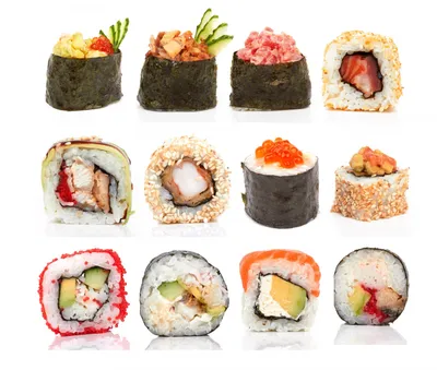 Все виды суши и роллов с фото фотографии