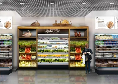 Дизайн магазина овощей и фруктов - дизайн-проект овощной лавки,  оборудование и вывести от компании Argo