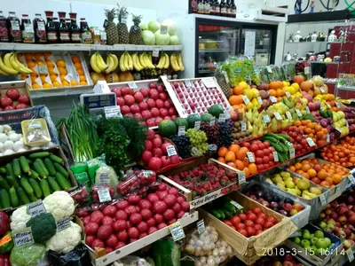 Витрина овощи фрукты (Фотографии) - treepics.ru