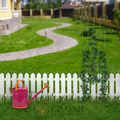 Декоративный заборчик для клумб и сада из подручных материалов на даче - 21  фото