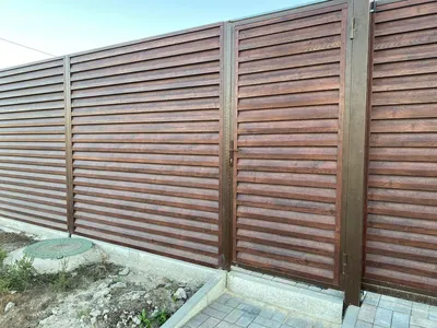 Забор-жалюзи ULTRA, Шоколадно-коричневый RAL 8017 МАТ собственного  производства - Нордо