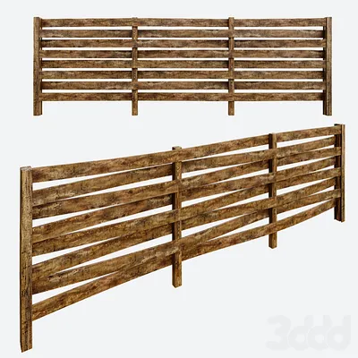 Горизонтальный деревянный забор на металлических столбах - фото и картинки  abrakadabra.fun