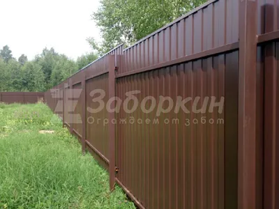 Заборы для дачи из профнастила в Москве - купить с установкой под ключ по  цене от 1050 руб./п.м.
