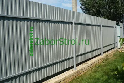 Двухсторонний забор из профнастила высотой 2.5 метра для загородного дома в  Санкт Петербурге - Знатные Заборы