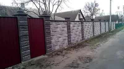 Монтаж блоков для забора. Строительство заборов из бетонных блоков в Минске  | remm.by