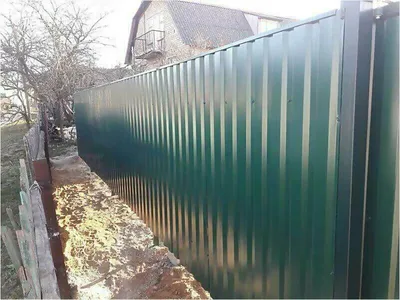 Забор из зеленого профлиста 150м с воротами и калиткой в Севастополе