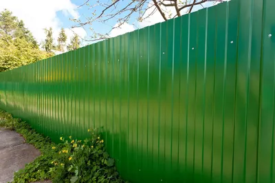 Забор для дачи из профнастила зеленый – купить В Волоколамске