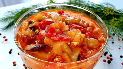 Баклажаны с помидорами и болгарским перцем на зиму рецепт фото пошагово и  видео - 1000.menu