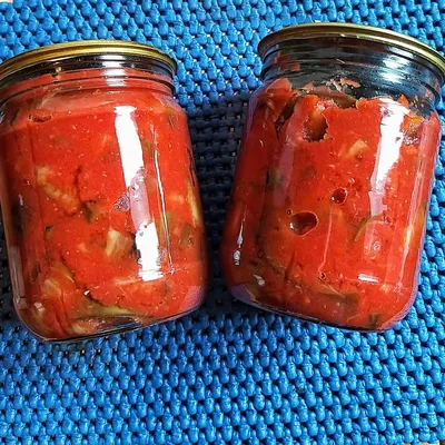 Салат из баклажанов по-татарски. Заготовки на зиму | Пикабу