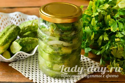 Салат из огурцов на зиму с чесноком укропом зеленью рецепт с фото пошагово  - 1000.menu
