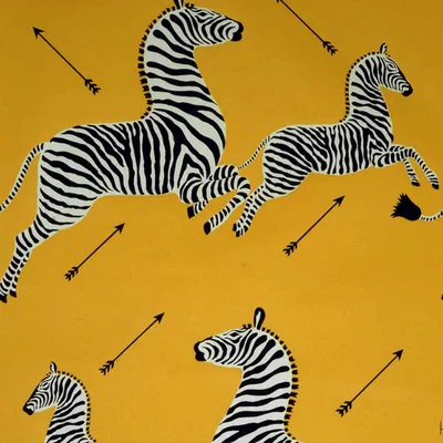 Scalamandre Zebras Yellow Wallpaper 40% Off | Samples