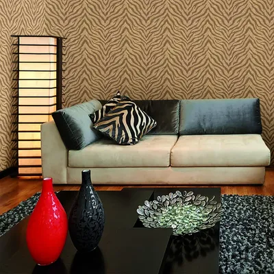 Royal Tenenbaums Zebra Wallpaper Peel-and-Stick Scalamandre The Inside |  Apartment Therapy