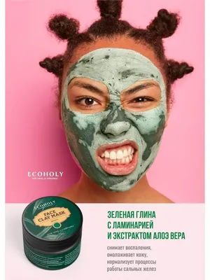 Косметическая зеленая глина для лица маска уход от прыщей ECOHOLY 18131563  купить за 158 ₽ в интернет-магазине Wildberries