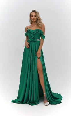 Изумрудное платье вечернее длинное рыбка платья вечерние на выпускной в пол  праздничное с разрезом на ноге (ID#1866889706), цена: 1494 ₴, купить на  Prom.ua