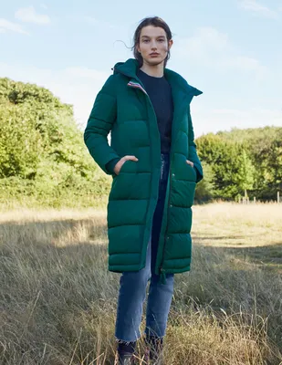 Boden's longline puffer jacket is perfect for long walks in the cold