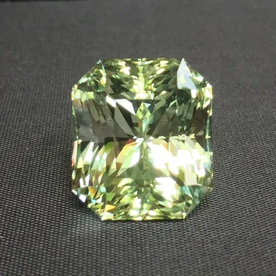 SOLD 80.90 ct. Green Imperial Topaz, Rarest Topaz, Sherlovaya Gora,  Zabaykalye, Siberia, Russia