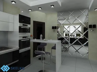 Зеркала на кухне – смело, оригинально, практично - Skelko