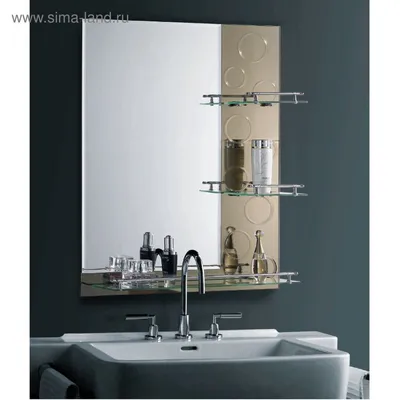 Зеркало в ванную с полкой Rossi 114724158 купить за 2 445 ₽ в  интернет-магазине Wildberries