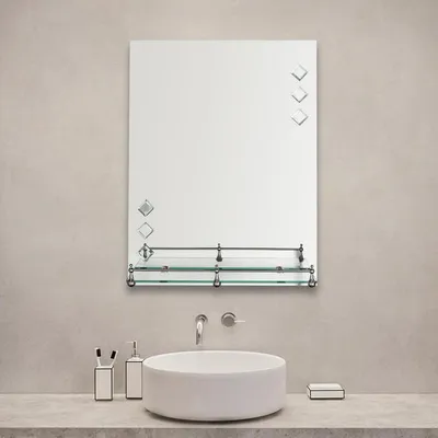 Зеркало в ванную с полкой Rossi 114724158 купить за 2 445 ₽ в  интернет-магазине Wildberries