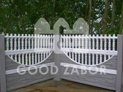 Бетонный забор - купить секционный забор из бетона по низкой цене в Москве  - Good Zabor