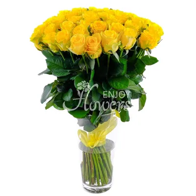 Жёлтые розы, артикул F67083 - 1265 рублей, доставка по городу. Flawery -  доставка цветов в Ульяновске