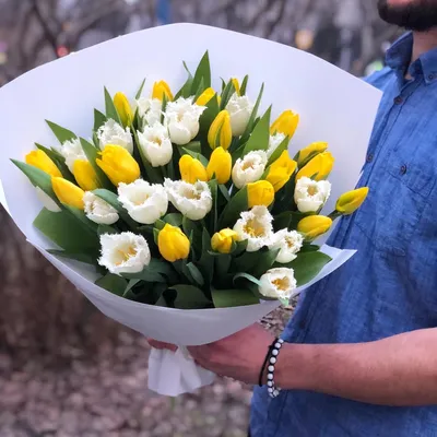 Букет из желтых тюльпанов купить в Дзержинске, закажи, а мы доставим.