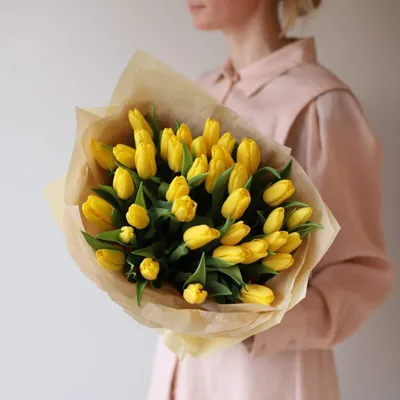 Купить Букеты с тюльпанами Букет «Желтые тюльпаны» в Красноярске, заказ  онлайн