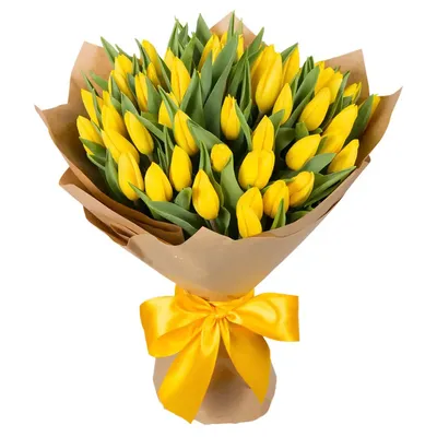 Букет из желтых тюльпанов (101 шт) за 11266р. Позиция № 904