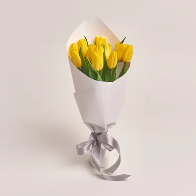 Букет 25 премиум тюльпанов, желтые купить за 7 500 руб. с круглосуточной  доставкой по Москве | Мосцветторгком