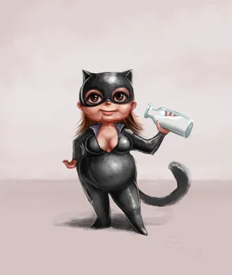 Иллюстрация Женщина кошка в стиле 2d | Illustrators.ru