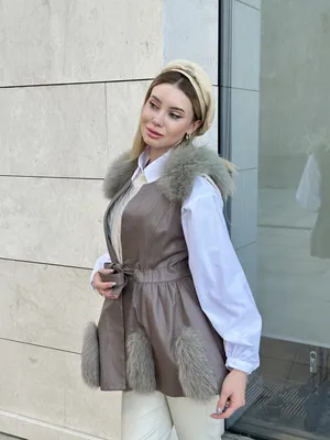 Куртка-жилет меховая женская 467 орилаг цветной, кожа - купить в Москве по  выгодной цене