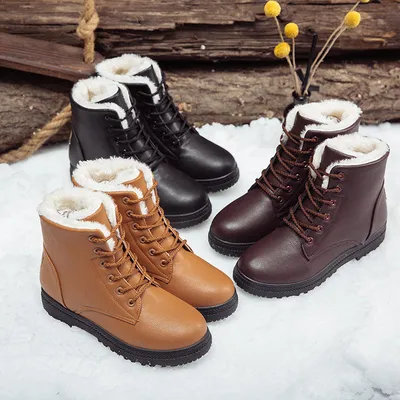 Женские ботинки, зимние зимние сапоги, новые женские теплые бархатные  хлопковые туфли, непромокаемые ботинки, хлопковая обувь из искусственной  кожи большого размера – лучшие товары в онлайн-магазине Джум Гик