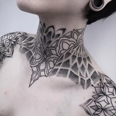 tattoo-sketches.com | Throat tattoo, Neck tattoos women, Girl neck tattoos