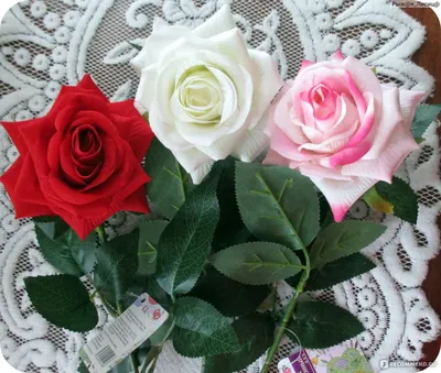 Цветок искусственный FixPrice - «Красивые розы, очень похожи на живые.  Отличное украшение для интерьера! (+фото)» | отзывы