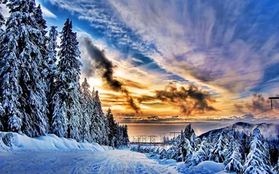 Зима фото на заставку фотографии