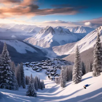 Зима в горах фото фотографии