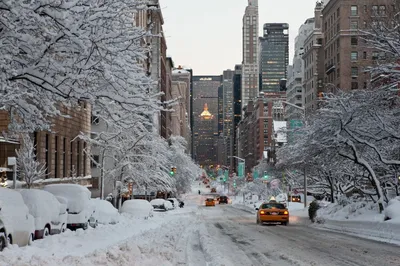 Зима в Нью-Йорке - онлайн-пазл