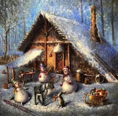 Зимняя Сказка, Painting by Elena Ledovskikh | Artmajeur