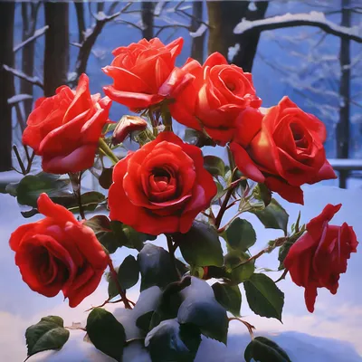 Зимние розы фото фотографии
