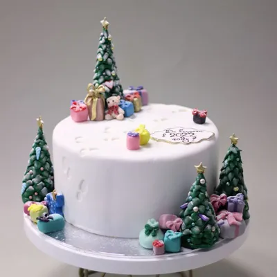 ЗИМНИЙ ТОРТ/ДЕКОР торта/ДОМИК в заснеженном лесу/WINTER CAKE / Cake DECOR /  HOUSE in a snowy forest - YouTube