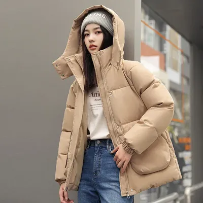 Зимние женские куртки с капюшоном, модные утепленные парки Windriel, зимняя  одежда, Свободное пальто для девушек, Женская куртка | AliExpress