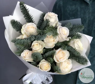 Бесплатная доставка цветов в Перми. Зимний букет #1498
