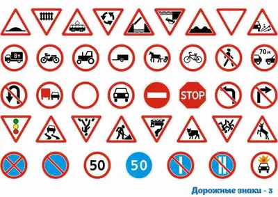 Предупреждающие знаки изображения дорожных знаков Приложени 2
