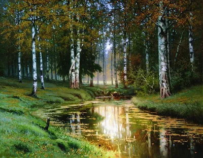 Картина Пейзаж маслом \"Золотая осень в горах\" 50x60 AS211001 купить в Москве