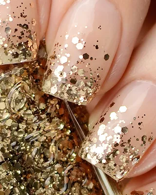 GOLDIE: Gold Chrome Short Square Press On Nails | Lavaa Beauty