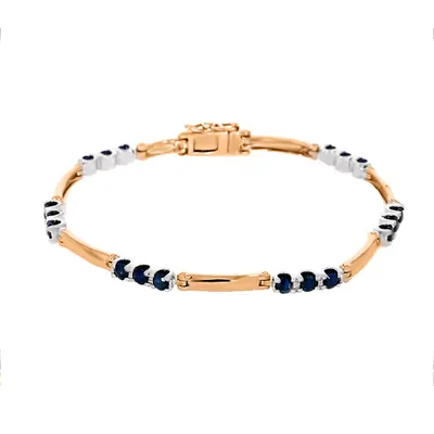 Италия» золотой браслет с сапфирами арт: 1334 – купить в Golden Blues